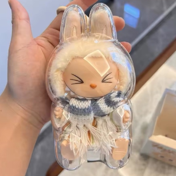 Pop Mart The Monsters Have A Seat Labubu Protective Cover Case Keychain - Picture 4 of 15